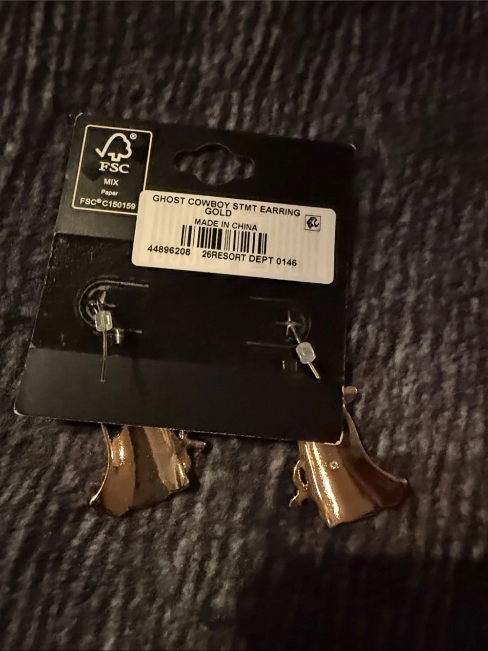 Torrid White Ghost Earrings with Red Cowboy Hat Accents With Bow And Arrow